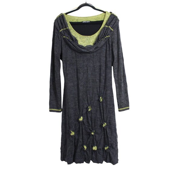 Simon Chang Ruched Neck Floret Midi Dress - Picture 2 of 16